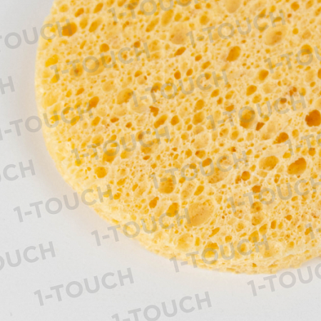 Спонж круглый 1-TOUCH d7,5см целлюлоза пористая структура, 10шт